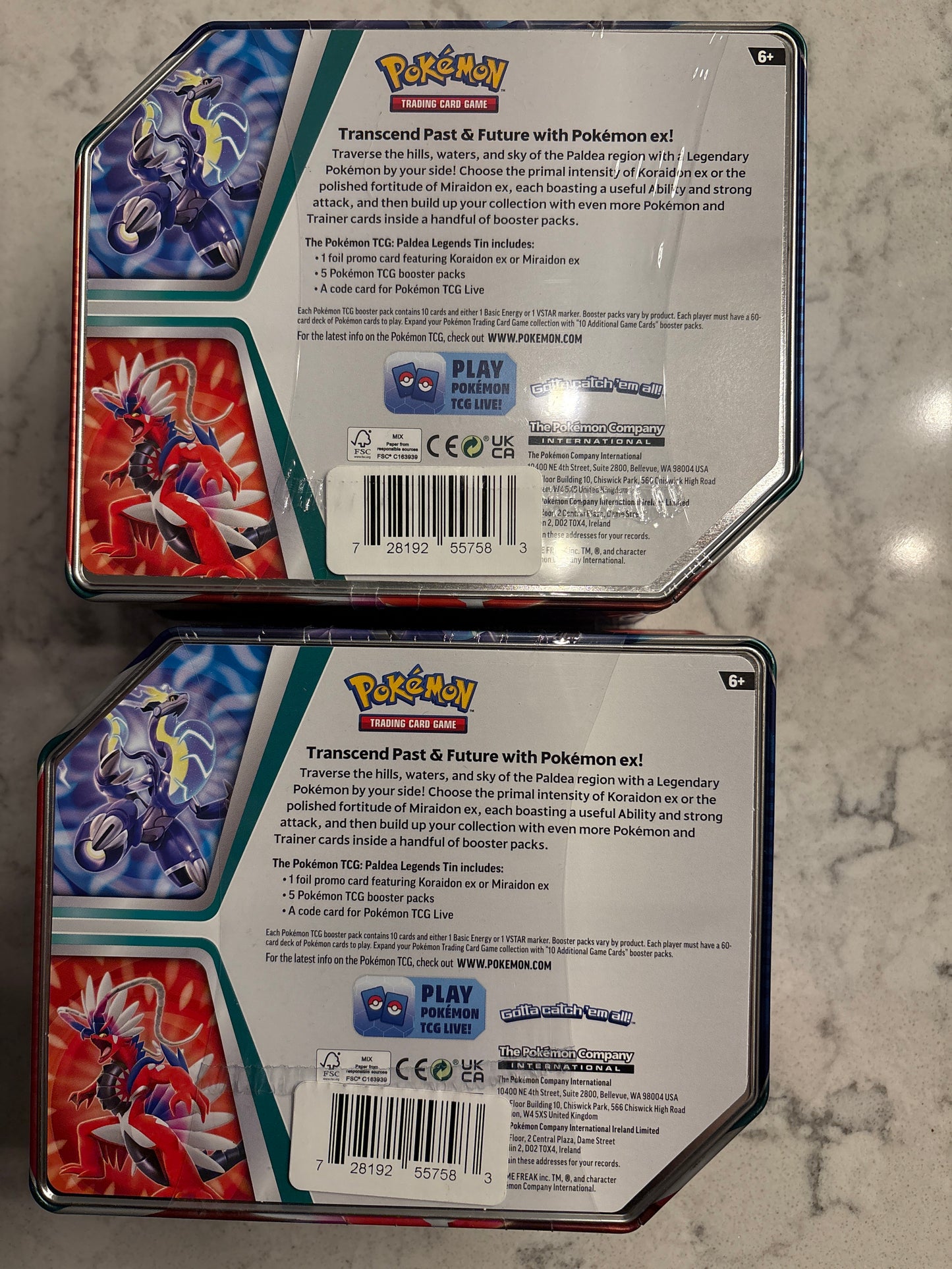 Miraidon/Koraidon Booster Bundle Tins