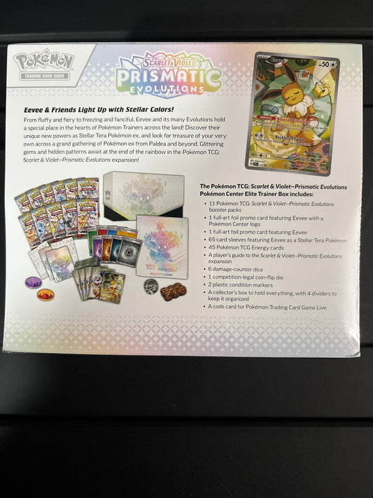 Prismatic Evolutions Pokémon Center Elite Trainer Box